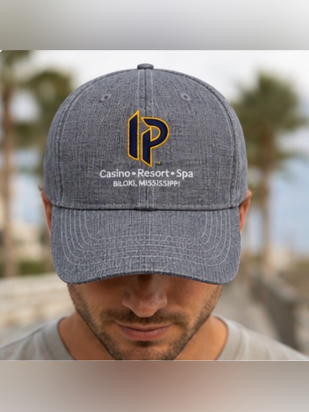 IP Casino Resort Spa Biloxi MS Gray Strapback Hat ACE USA NWOT Embroidered Logo